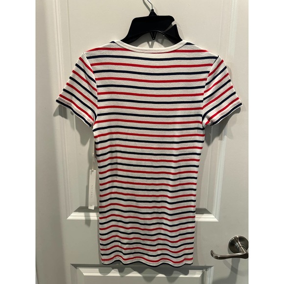 Caslon Ivory, Red, Navy Whitley Striped T-Shirt - Picture 7 of 8